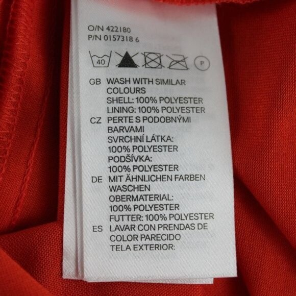 H&M Orange Plunge Neck Sz 8 Faux Wrap Sleeveless Above Knee Cocktail Dress - Picture 8 of 8